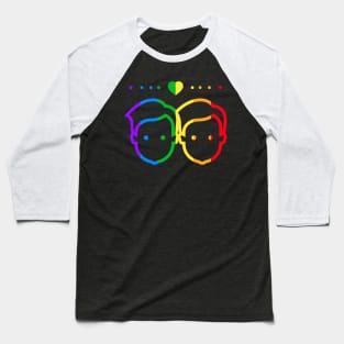 Gay Rainbow Color Men Baseball T-Shirt